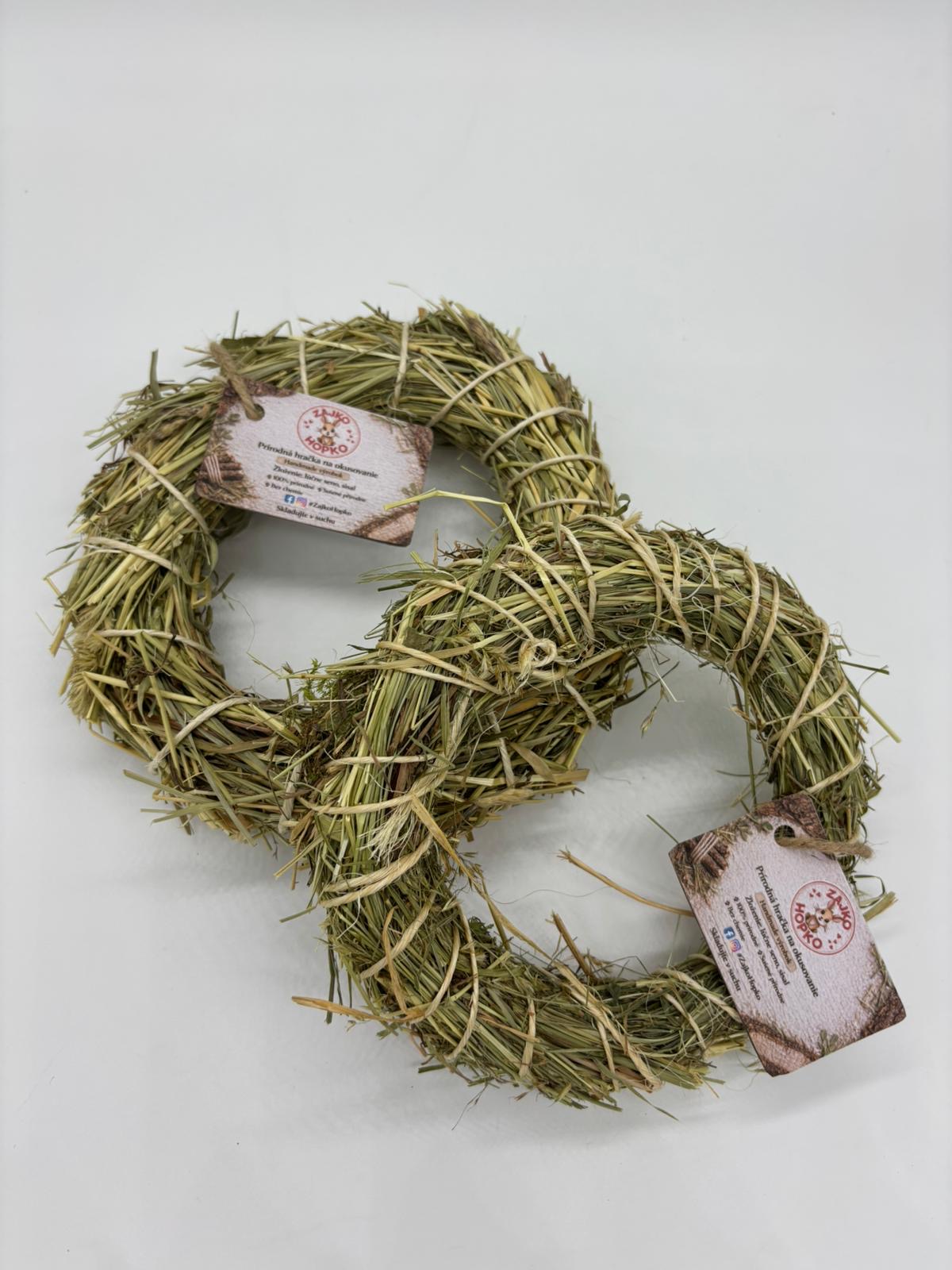 🐰 Senný venček na okusovanie pre králičky 20-50g🌿 – Obrázok 5