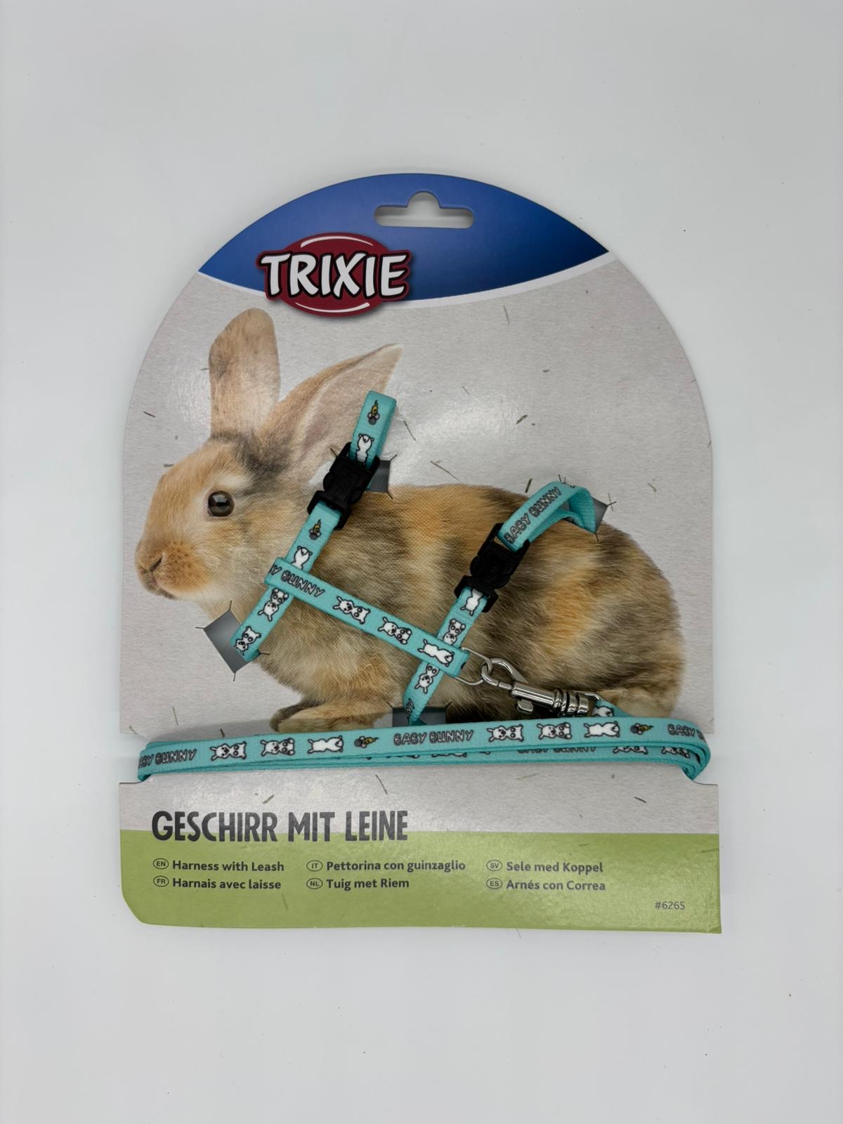 Postroj pre králičkov extra malý 20-33cm/8mm, 1,25m modrý