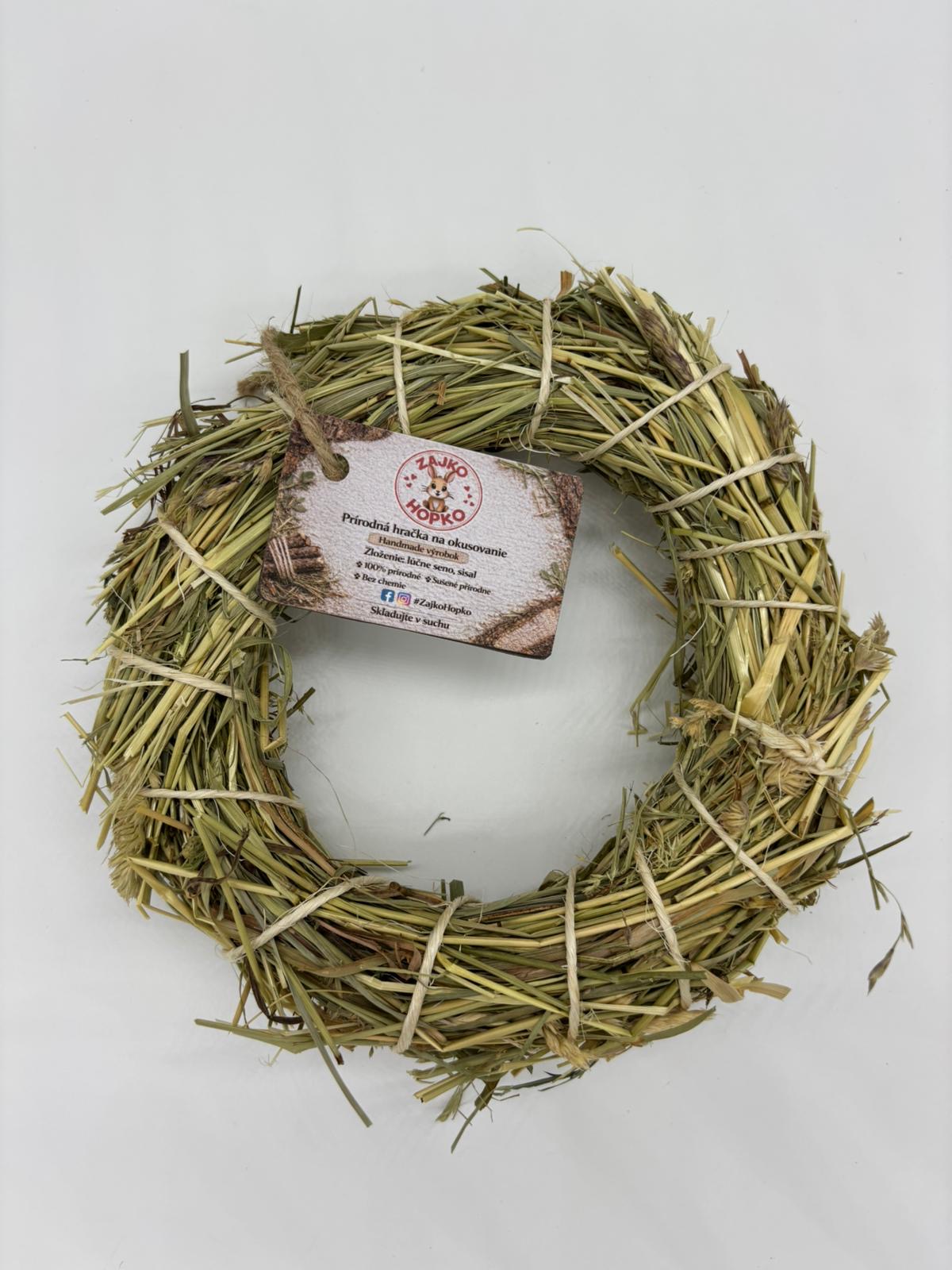 🐰 Senný venček na okusovanie pre králičky 20-50g🌿 – Obrázok 6