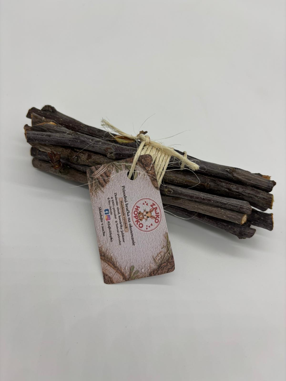 🍏🐰 Prírodné jabloňové zväzky pre králičky a hlodavce 24-45g 🐹🍏 – Obrázok 2