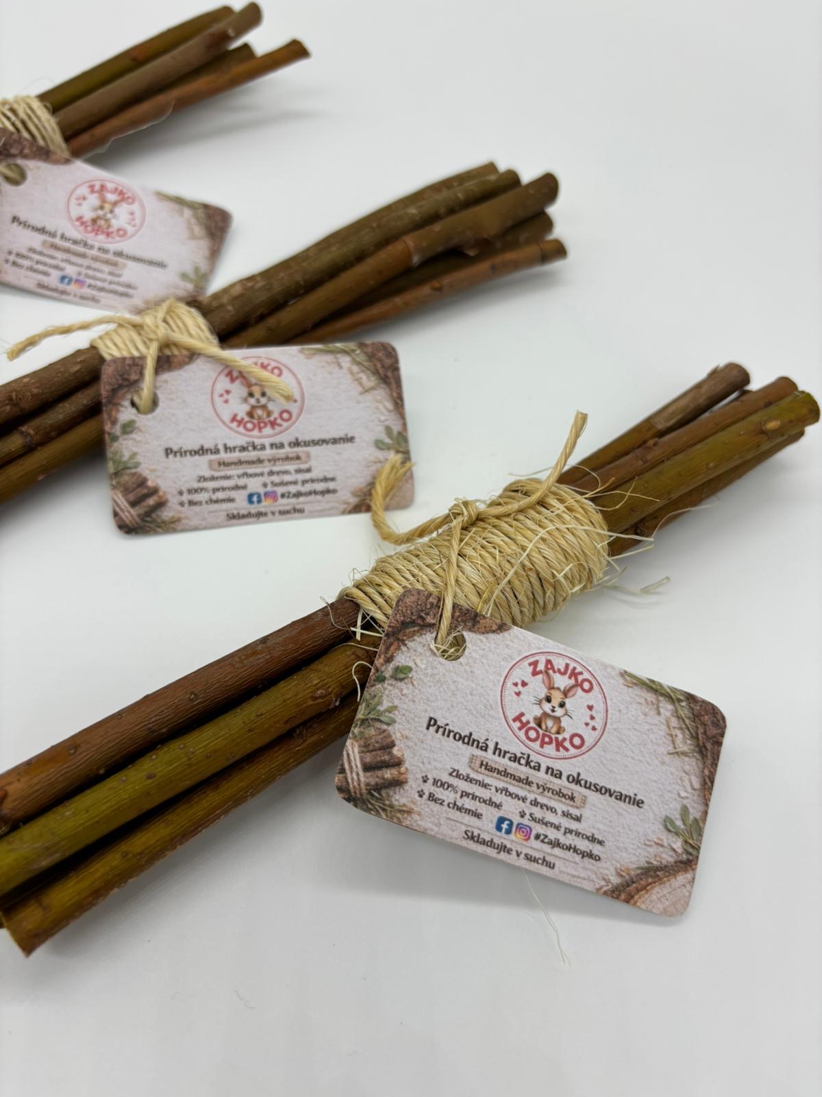 🌿🐰 Prírodný vŕbový zväzok pre králičky a hlodavce 14-32 g🐹🌿 – Obrázok 5