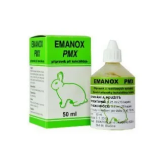 🐰 Emanox PMX – prírodný prípravok proti kokcidióze pre králičky (50 ml)