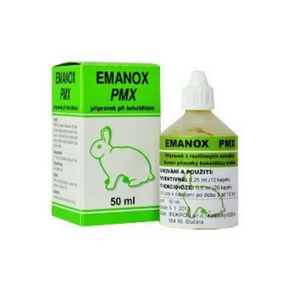 🐰 Emanox PMX – prírodný prípravok proti kokcidióze pre králičky (50 ml)